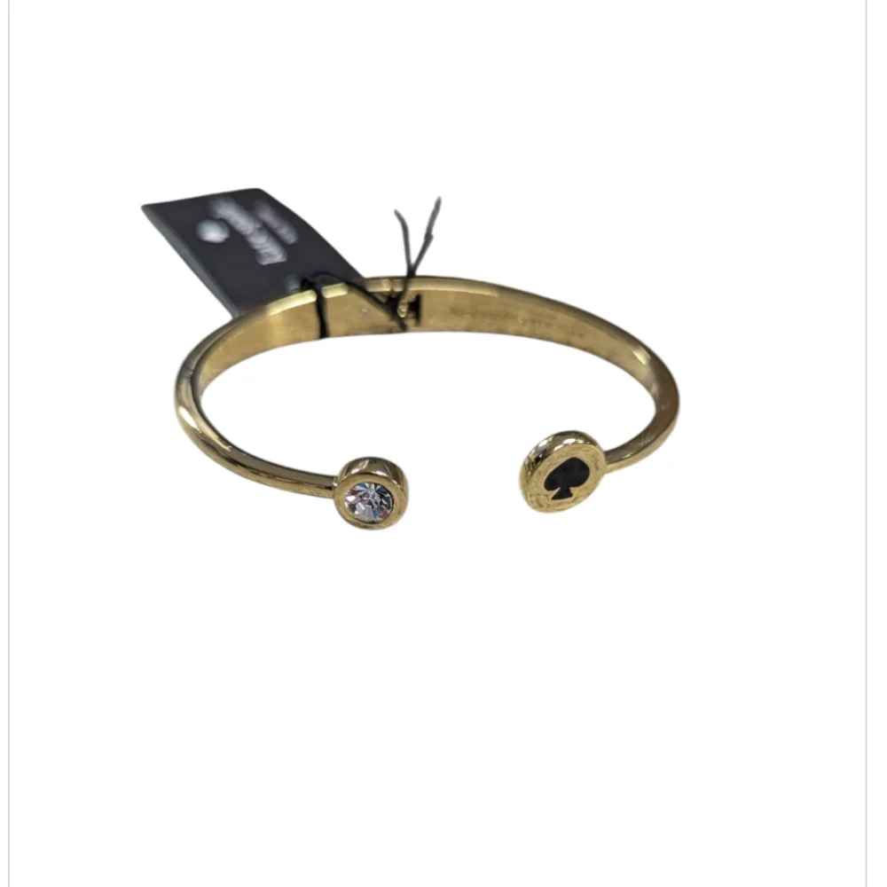 Kate Spade Spot The Spade Open Hinge Bangle Bracelet NEW - Picture 2 of 6